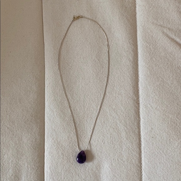 Silver Necklace with Amethyst - Picture 2 of 9